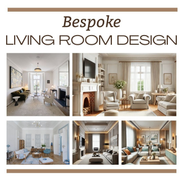 Bespoke Living Room Interior Design Package I Custom Layout, Colour Scheme, Moodboard & Shopping List